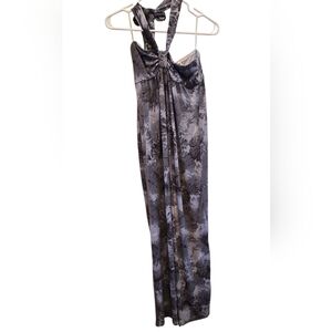 Nicole by Nicole Miller Womens Gray Halter Maxi Dress